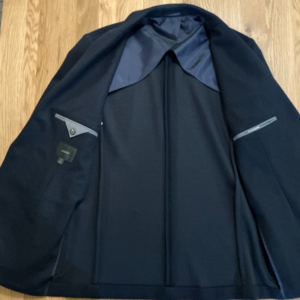 J Crew‎ Navy Knit Blazer Mens Small AX264 Casual Unstructured Sport Coat - Picture 3 of 7